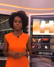 Ela é apresentadora do Jornal Hoje