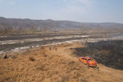 Área atingida por incêndio no Pantanal