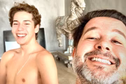 Murilo Benício e o filho Pietro