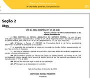 A norma, dessa quarta-feira (24/06), foi publicada na manhã desta quinta-feira (25/06) no Diário da Câmara Legislativa