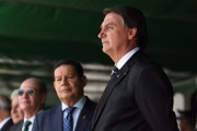 Presidente Jair Bolsonaro e o vice, Hamilton Mourão