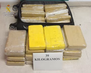 Cocaína apreendida em avião da FAB, na Espanha, em junho de 2019