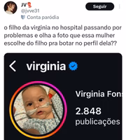 Print das críticas feitas contra Virginia Fonseca no Twitter