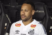 O jogador Neymar Jr, do Santos