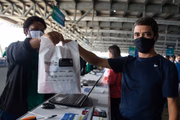 Marcelo Padilha, de 42 anos, garantiu o seu kit corrida