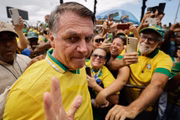 O ex-presidente Jair Bolsonaro (PL) na manifestação que pediu anistia aos envolvidos no 8 de Janeiro e na suposta tentativa de golpe de Estado.