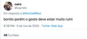 Mas alguns seguidores questionaram o sabor 