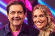Faustão e Anne Lottermann