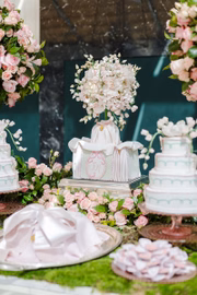 Evento foi inspirado no tema Jardim cor-de-rosa