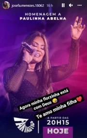 A matriarca postou uma sequência de Stories em homenagem à cantora