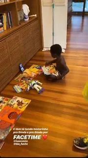 Ele passou a quarentena em família
