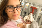 Letícia Cazarré e a filha, Maria Guilhermina
