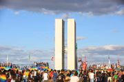 Concentração ocorreu em frente ao Congresso Nacional: objetivo deste ano é conscientizar brasilienses sobre a importância de se eleger políticos que representem as minorias e respeitem a diversidade