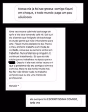 E relataram terem sofrido assédio moral 
