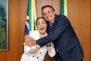 Regina Duarte e Jair Bolsonaro
