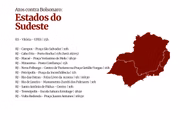 Atos na região Sudeste Arte: Marcos Garcia/Metrópoles