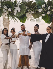 Familiares das duas participaram da nova celebração 