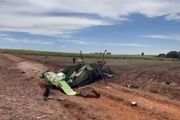 Aeronave ficou completamente destruída
