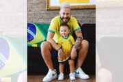 Fred com o filho, fruto da relação com Bianca Andrade