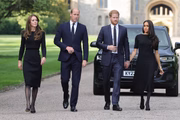 Os príncipes de Gales e os duques de Sussex no Castelo de Windsor