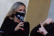 Vanessa Mendonça, secretária de turismo do DF, na reinauguração da Torre de TV