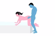 Por fim, é possível fazer uma variação da posição de 4. Basta trocar a posição dos pés (colocando-os no chão) e apoiar o resto do corpo dentro da geladeira aberta