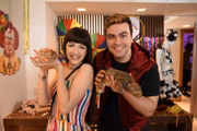Gi e Luccas Netto no filme O Hotel Mágico 2