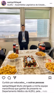 O médico já como diretor do departamento