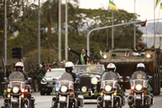 O presidente Jair Bolsonaro em seu primeiro desfile de 7 de Setembro na Esplanada dos Ministérios