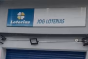 Fachada da lotérica que não teria registrado aposta vencedora da Mega da Virada