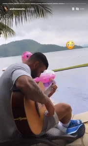 Andressa Suita e Gusttavo Lima estiveram em Angra dos Reis