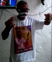 Pai na torcida por Gilberto