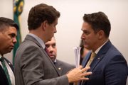 Deputados Ricardo Salles e Zucco, da CPI do MST