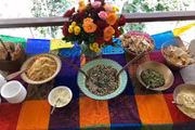 A pequena ganhou uma festa feminista e com comida vegana