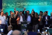 Apoiadores de Bolsonaro durante o lançamento da candidatura do deputado federal à Presidência nas eleições 2018