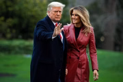 Ex-presidente dos EUA Donald Trump e sua esposa, Melania Trump