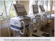 Equipamentos estão sem uso e alocados indevidamente em corredores do HRBz