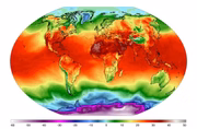 Mapa de calor no mundo no início de julho