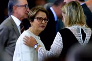 Ex-ministra da Agricultura, Pecuária e Abastecimento, Tereza Cristina (União), avalia disputar o Senado pelo Mato Grosso do Sul ou tentar a reeleição à Câmara