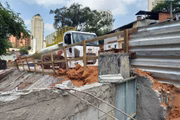 Obra de túnel na Vila Mariana, na zona sul de São Paulo
