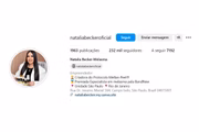 Instagram da influencer Natália Becker