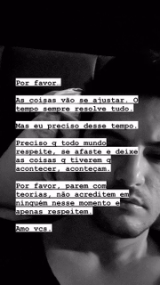 Ele deixou um recado para os seus fãs