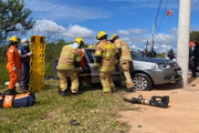 O acidente ocorreu na manhã deste sábado em Santa Maria