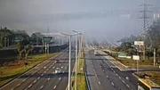 Neblina em via do DER no DF