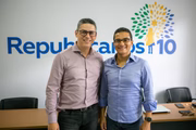 Marcos Alcântara com Marcos Pereira, presidente nacional do Republicanos