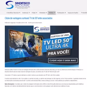 Publicação sobre sorteio de uma televisão