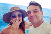Flávio Bolsonaro e a mulher, Fernanda, em Fernando de Noronha 