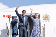Primeiro-ministro do Canadá, Justin Trudeau, e sua filha Ella Grace