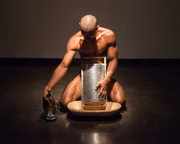 “Atos da transfiguração- receita de como fazer um santo”, 2015, performance, duração- 30 minutos