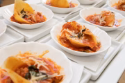 Massa degustada pelos convidados 